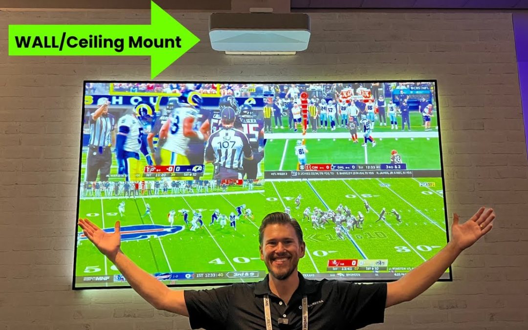 MUST SEE! LASER TV UPSIDE DOWN – Epson LS800 Ultra Short Throw Projector INSTALLED ABOVE 120" Screen