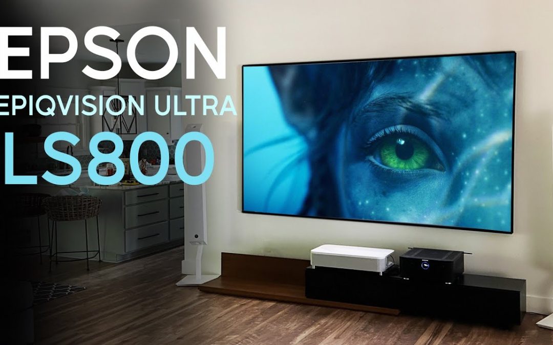 FULL REVIEW! Epson EpiqVision Ultra LS800 Ultra Short Throw Laser 4K Projector w/ DEMO. ENGLISH